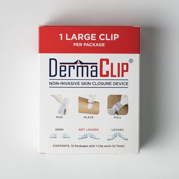 DermaClip packaging back - 1 large clip