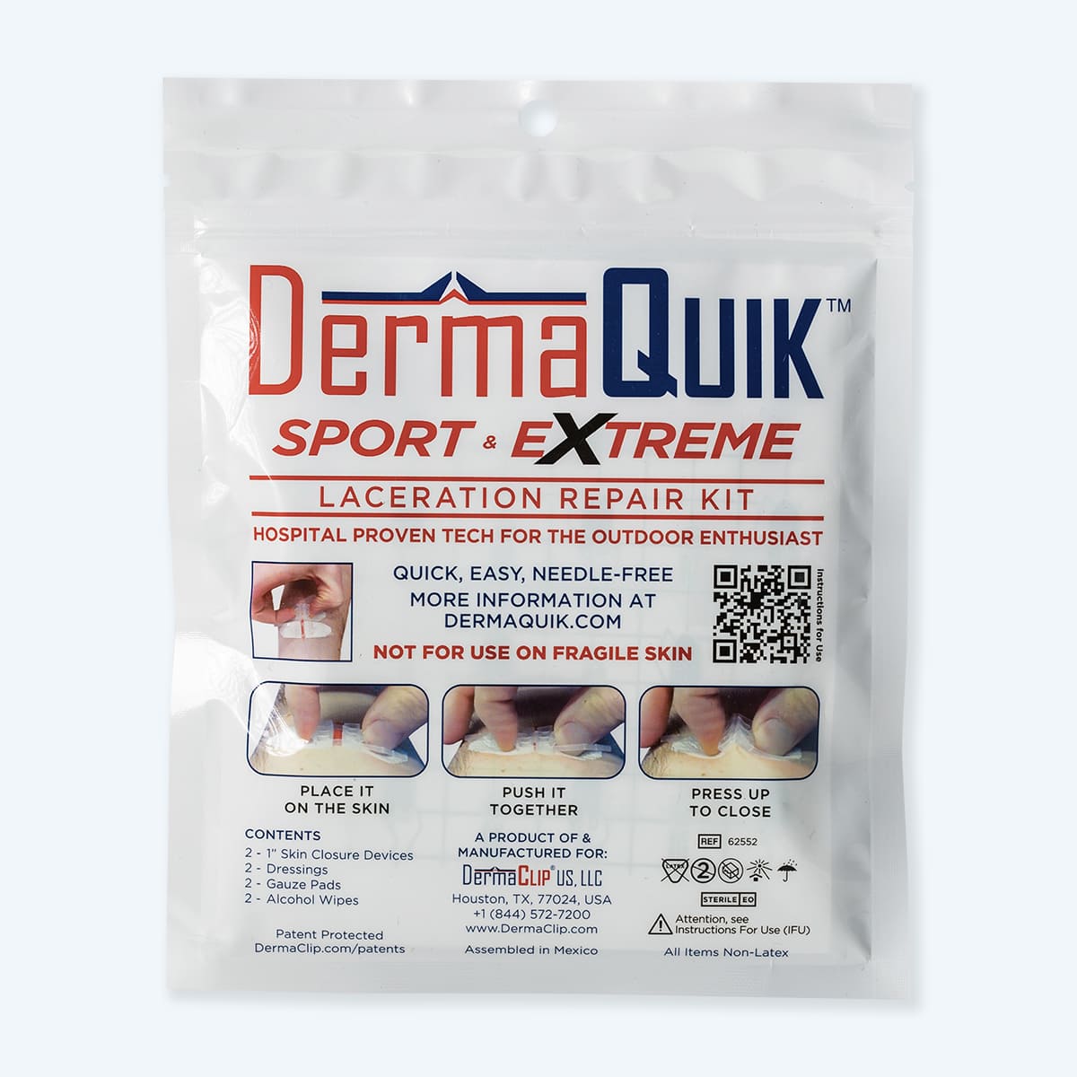 DermaQuik Sport & Extreme skin closure kit front - sport extreme